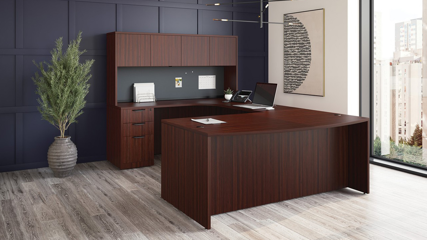 All Desk types; U-Shaped Desks, L-Shape Desks, Double Pedestal Style Desks & More